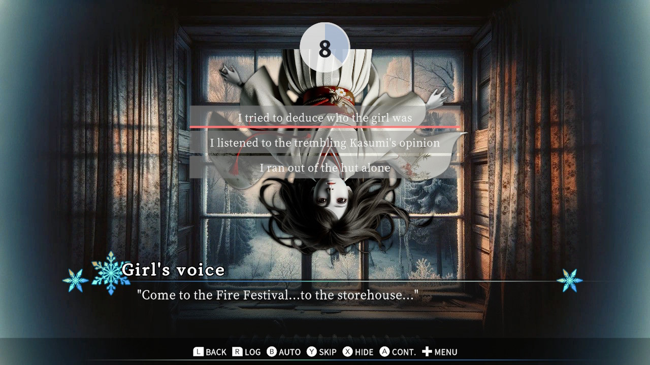 A screenshot from Scarlet Snowfall