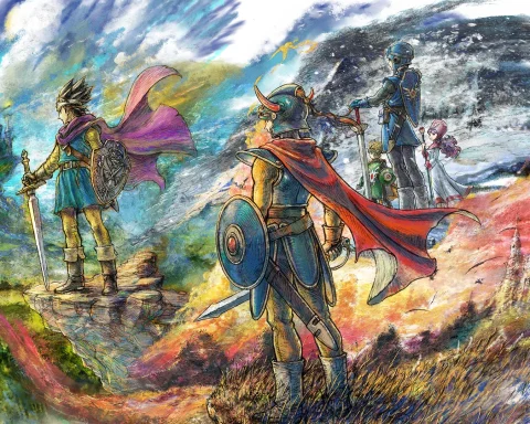 The key art for Dragon Quest I & II HD-2D Remake, cropped to a 16:9 ratio.