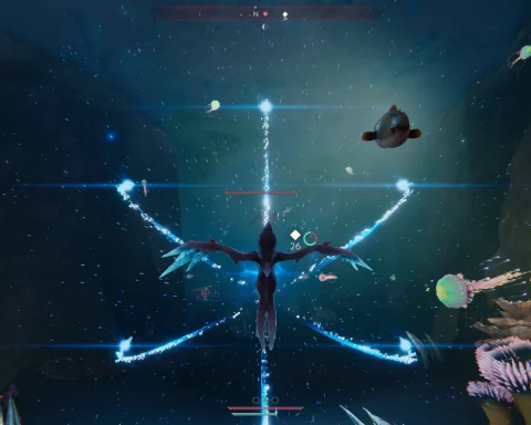 A screenshot from Glaciered on Switch 2.