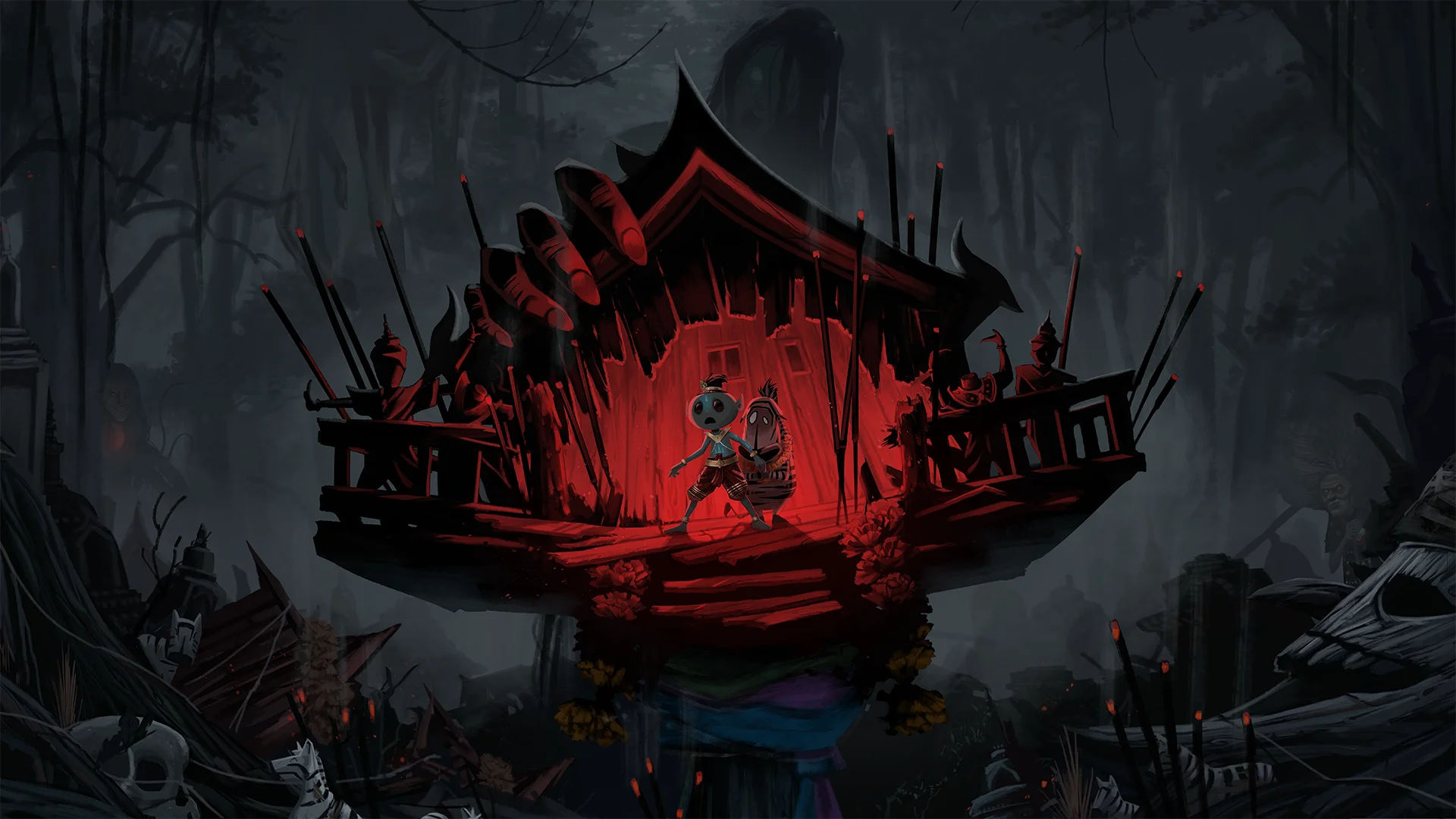 The key art for Kumarn: The Wandering Spirit.